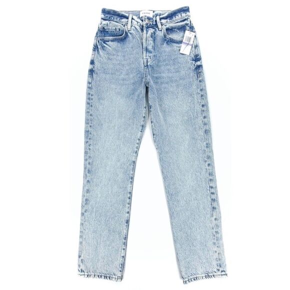 NWT Frame Le Original High Rise Straight Leg Ankle Cropped Jeans Richlake 26 Y2k